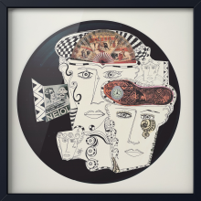 Idees Collage on Vinil Record - Lluís Barbadillo