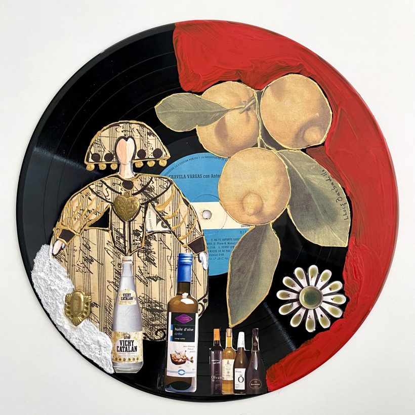Lemon Tree Menina Collage on Vinil Record - Lluís Barbadillo