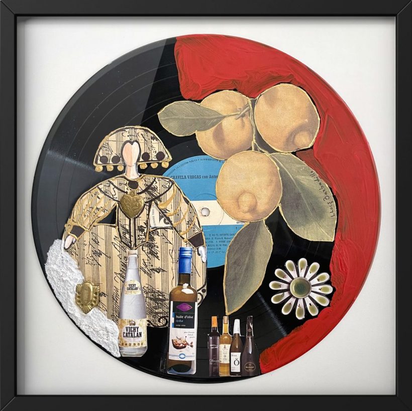 Lemon Tree Menina Collage on Vinil Record - Lluís Barbadillo
