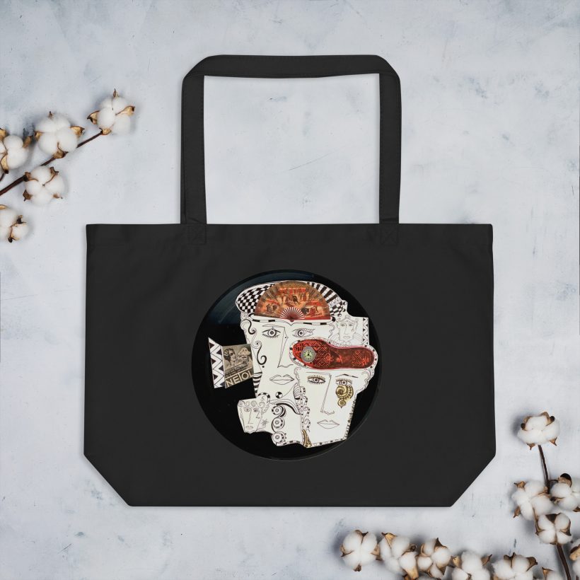 Idees Vinyl - Black Eco Large Tote Bag Idees Vinyl - Black Eco Large Tote Bag