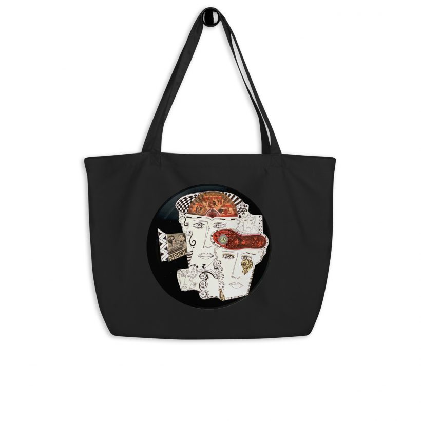 Idees Vinyl - Black Eco Large Tote Bag Idees Vinyl - Black Eco Large Tote Bag