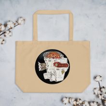 Idees Vinyl - Oyster Eco Large Tote Bag Idees Vinyl - Oyster Eco Large Tote Bag