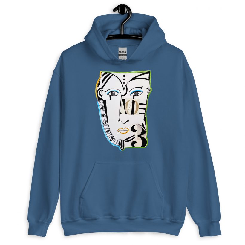 No.3 Indigo Blue Hoodie (sudadera con capucha) Unisex No.3 Indigo Blue Hoodie (sudadera con capucha) Unisex