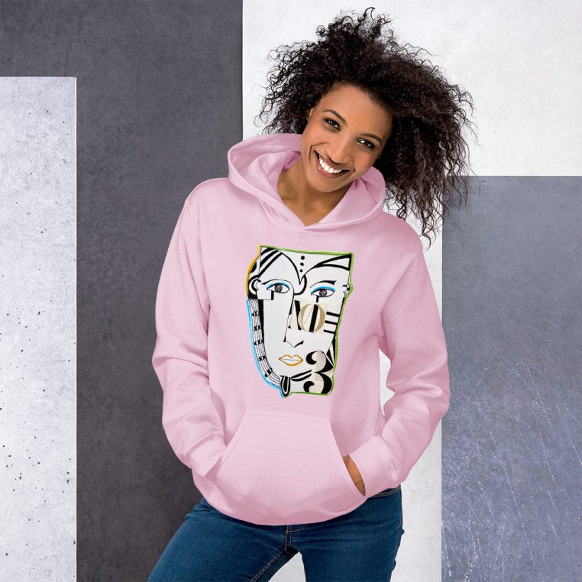 No.3 Light Pink Hoodie (sudadera con capucha) Unisex No.3 Light Pink Hoodie (sudadera con capucha) Unisex