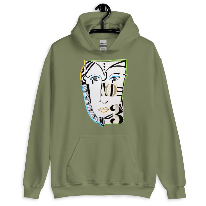 No.3 Military Green Hoodie (sudadera con capucha) Unisex No.3 Military Green Hoodie (sudadera con capucha) Unisex