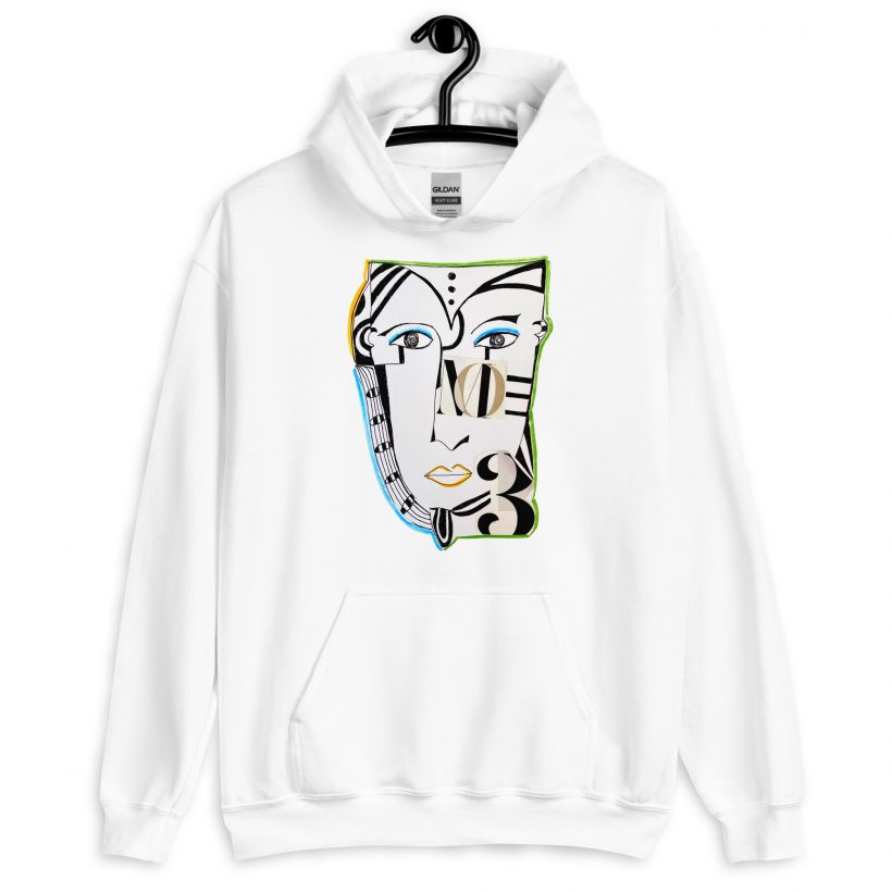 No.3 White Hoodie (sudadera con capucha) Unisex No.3 White Hoodie (sudadera con capucha) Unisex