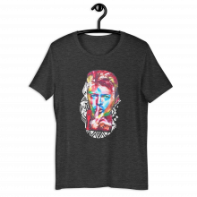 Dark Grey Heather - Pshhhh! Bowie Unisex t-shirt Dark Grey Heather