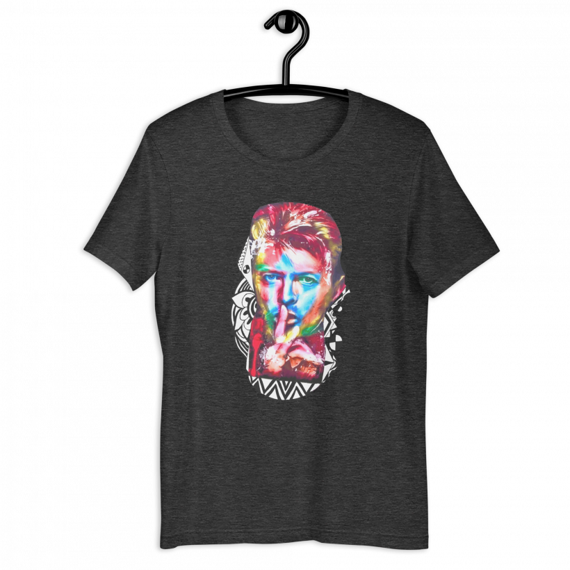 Dark Grey Heather - Pshhhh! Bowie Unisex t-shirt Dark Grey Heather