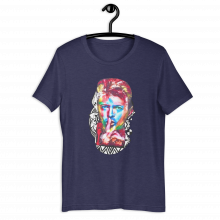 Heather Midnight Navy - Pshhhh! Bowie Unisex t-shirt Heather Midnight Navy