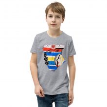 ATHLETIC HEATHER - Faces357 Youth Staple T-Shirt ATHLETIC HEATHER - Faces357 Youth Staple T-Shirt
