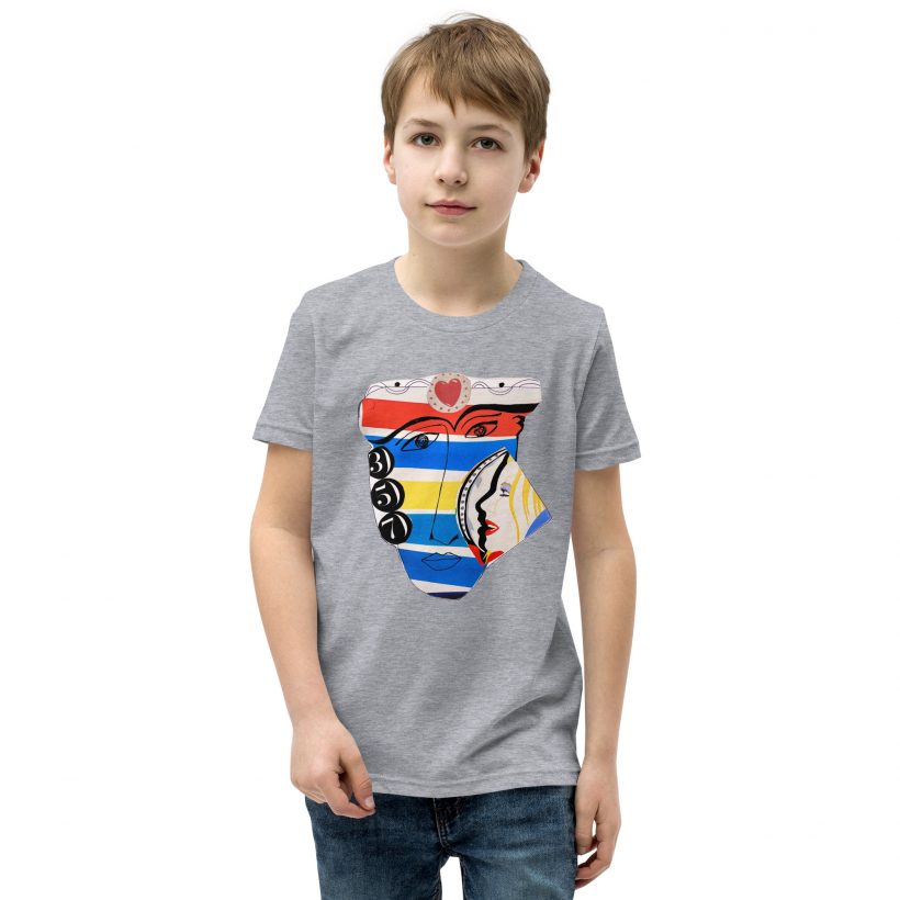 ATHLETIC HEATHER - Faces357 Youth Staple T-Shirt ATHLETIC HEATHER - Faces357 Youth Staple T-Shirt