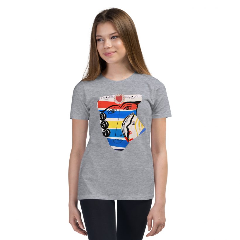 ATHLETIC HEATHER - Faces357 Youth Staple T-Shirt ATHLETIC HEATHER - Faces357 Youth Staple T-Shirt