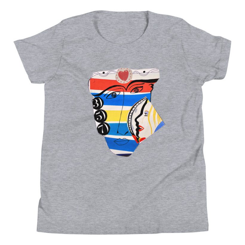 ATHLETIC HEATHER - Faces357 Youth Staple T-Shirt ATHLETIC HEATHER - Faces357 Youth Staple T-Shirt