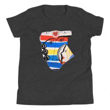 HEATHER DARK GREY - Faces357 Youth Staple T-Shirt HEATHER DARK GREY - Faces357 Youth Staple T-Shirt