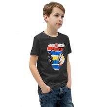 DARK GREY HEATHER - Faces357 Youth Staple T-Shirt DARK GREY HEATHER - Faces357 Youth Staple T-Shirt