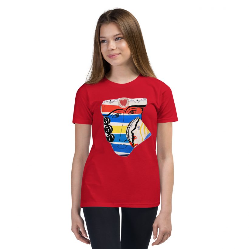 RED - Faces357 Youth Staple T-Shirt RED - Faces357 Youth Staple T-Shirt