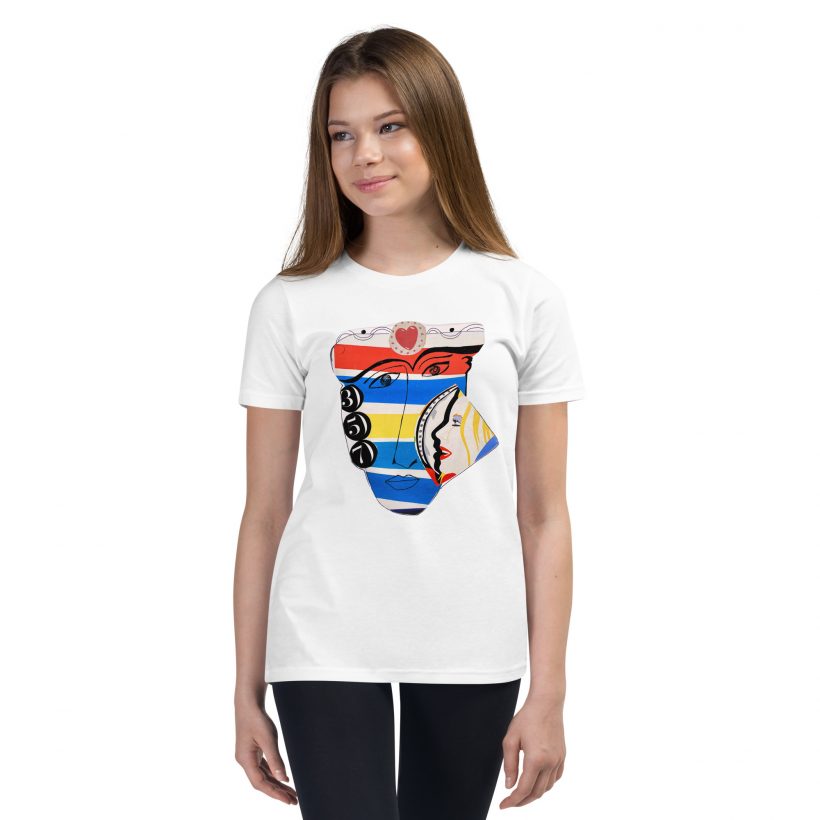 WHITE - Faces357 Youth Staple T-Shirt WHITE - Faces357 Youth Staple T-Shirt