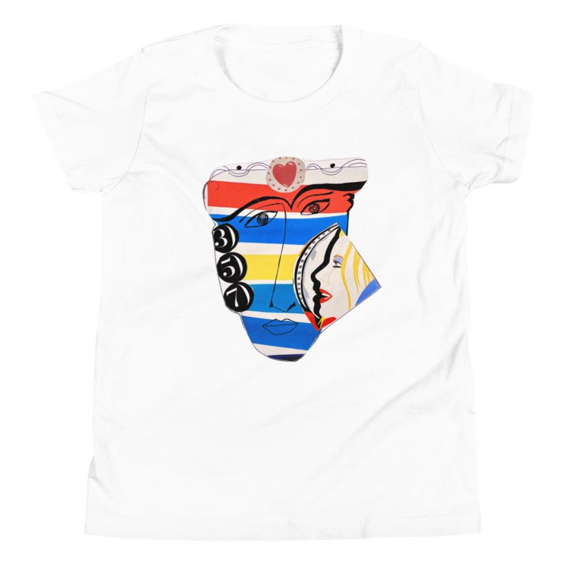 WHITE - Faces357 Youth Staple T-Shirt WHITE - Faces357 Youth Staple T-Shirt