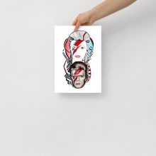 21x30cm Matte Paper Poster - Reflected Bowie