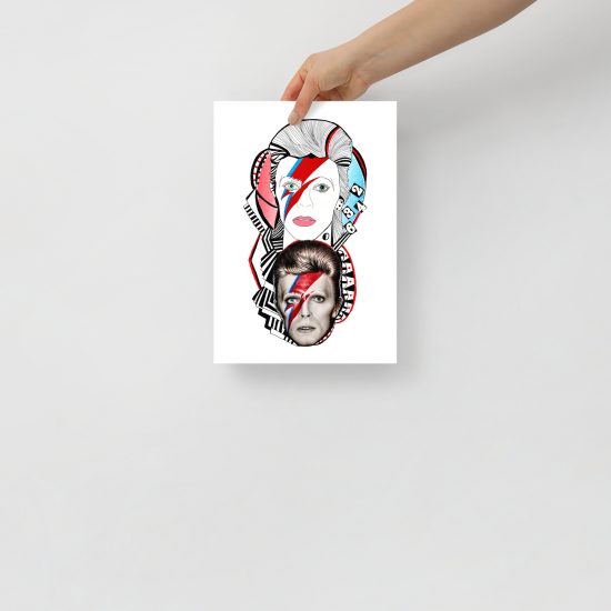 21x30cm Matte Paper Poster - Reflected Bowie
