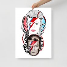 50x70cm Matte Paper Poster - Reflected Bowie