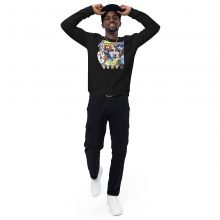 BLACK- Cote d'Azur - Unisex Organic Raglan Sweatshirt BLACK- Cote d'Azur - Unisex Organic Raglan Sweatshirt