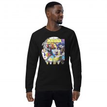 BLACK- Cote d'Azur - Unisex Organic Raglan Sweatshirt BLACK- Cote d'Azur - Unisex Organic Raglan Sweatshirt, LLuís Barbadillo