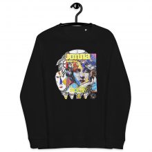 BLACK- Cote d'Azur - Unisex Organic Raglan Sweatshirt BLACK- Cote d'Azur - Unisex Organic Raglan Sweatshirt, LLuís Barbadillo