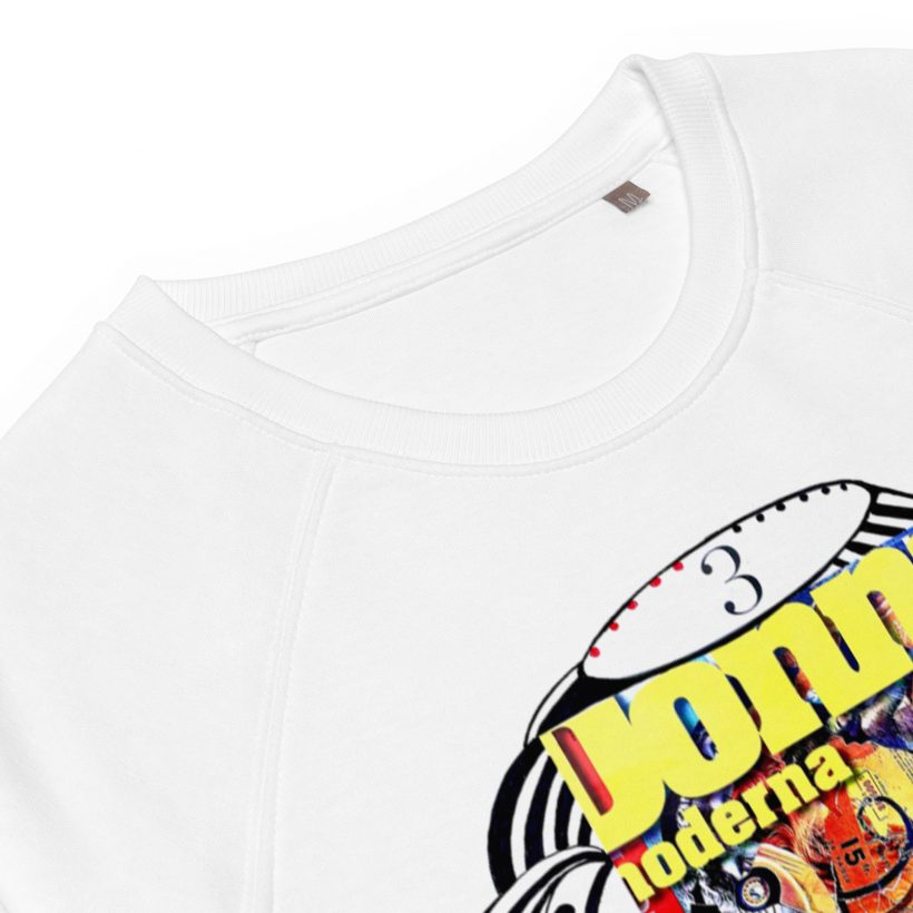 WHITE - Cote d'Azur - Unisex Organic Raglan Sweatshirt WHITE - Cote d'Azur - Unisex Organic Raglan Sweatshirt, LLuís Barbadillo