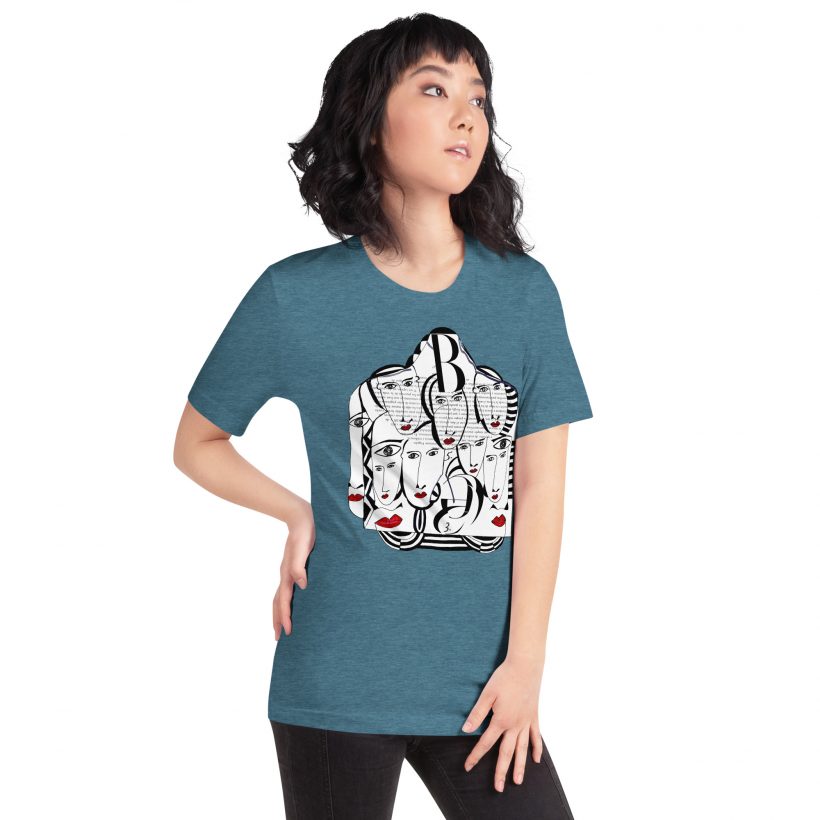 HEATHER DEEP TEAL - Mirades Indiscretes - Unisex t-Shirt HEATHER DEEP TEAL - Mirades Indiscretes - Unisex t-Shirt