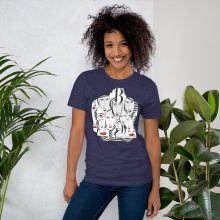 HEATHER MIDNIGHT NAVY- Mirades Indiscretes - Unisex t-Shirt HEATHER MIDNIGHT NAVY- Mirades Indiscretes - Unisex t-Shirt