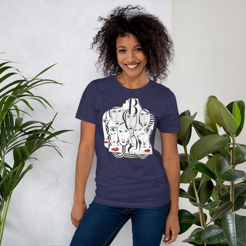 HEATHER MIDNIGHT NAVY- Mirades Indiscretes - Unisex t-Shirt HEATHER MIDNIGHT NAVY- Mirades Indiscretes - Unisex t-Shirt