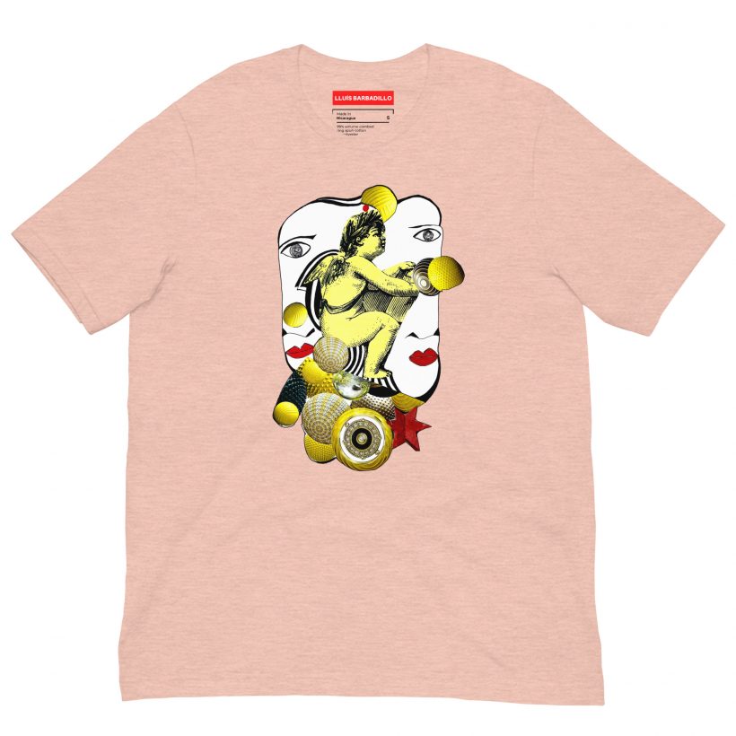 unisex-staple-t-shirt-heather-prism-peach-front-63e3e826d38fd.jpg HEATHER Prism PEACH - Unisex Staple t-Shirt 'Celestial Symphony' by Lluís Barbadillo