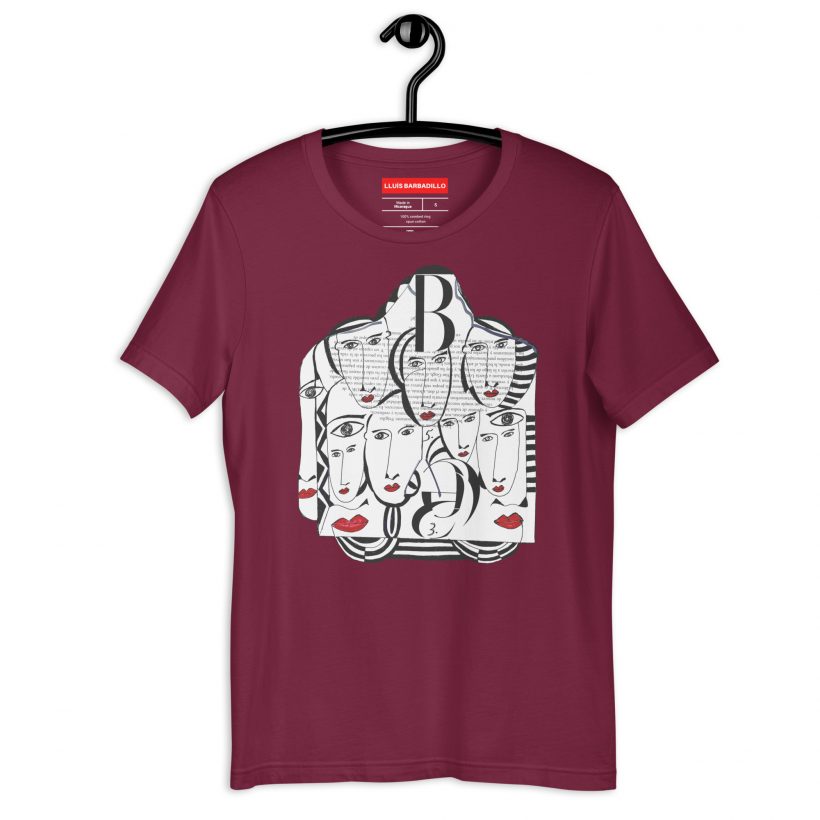 MAROON - Mirades Indiscretes - Unisex t-Shirt MAROON - Mirades Indiscretes - Unisex t-Shirt