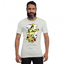 SILVER - Unisex Staple t-Shirt 'Celestial Symphony' by Lluís Barbadillo SILVER - Unisex Staple t-Shirt 'Celestial Symphony' by Lluís Barbadillo
