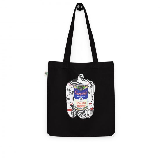Black - Warholian - Organic Fashion Tote Bag
