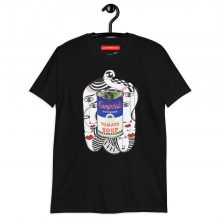 BLACK - Warholian - Short Sleeve Unisex T-shirt by Lluís Barbadillo BLACK - Warholian - Short Sleeve Unisex T-shirt by Lluís Barbadillo