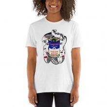 WHITE - Warholian - Short Sleeve Unisex T-shirt by Lluís Barbadillo WHITE - Warholian - Short Sleeve Unisex T-shirt by Lluís Barbadillo