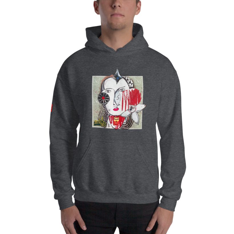 DARK HEATHER - Brut Unisex Heavy Blend Hoodie by Lluís Barbadillo