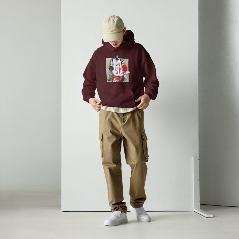 MAROON - Brut Unisex Heavy Blend Hoodie by Lluís Barbadillo