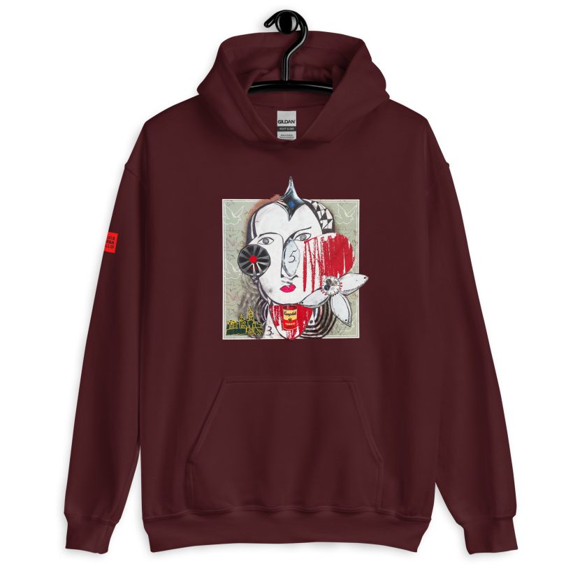 MAROON - Brut Unisex Heavy Blend Hoodie by Lluís Barbadillo