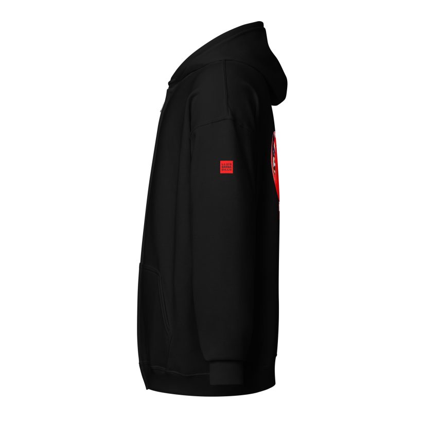 unisex-heavy-blend-zip-hoodie-black-left-65393d67d66dc.jpg BLACK - Gran Corazón - Unisex Heavy Blend Zip Hoodie by Lluís Barbadillo