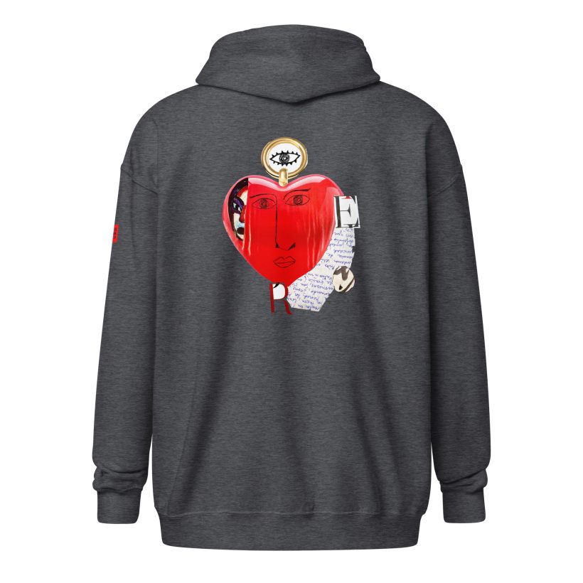 unisex-heavy-blend-zip-hoodie-dark-heather-back-65393d67d6772.jpg DARK HEATHER - Gran Corazón - Unisex Heavy Blend Zip Hoodie by Lluís Barbadillo
