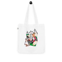 WHITE - Sitges verd – Organic fashion tote bag - Lluís Barbadillo WHITE - Sitges verd – Organic fashion tote bag - Lluís Barbadillo
