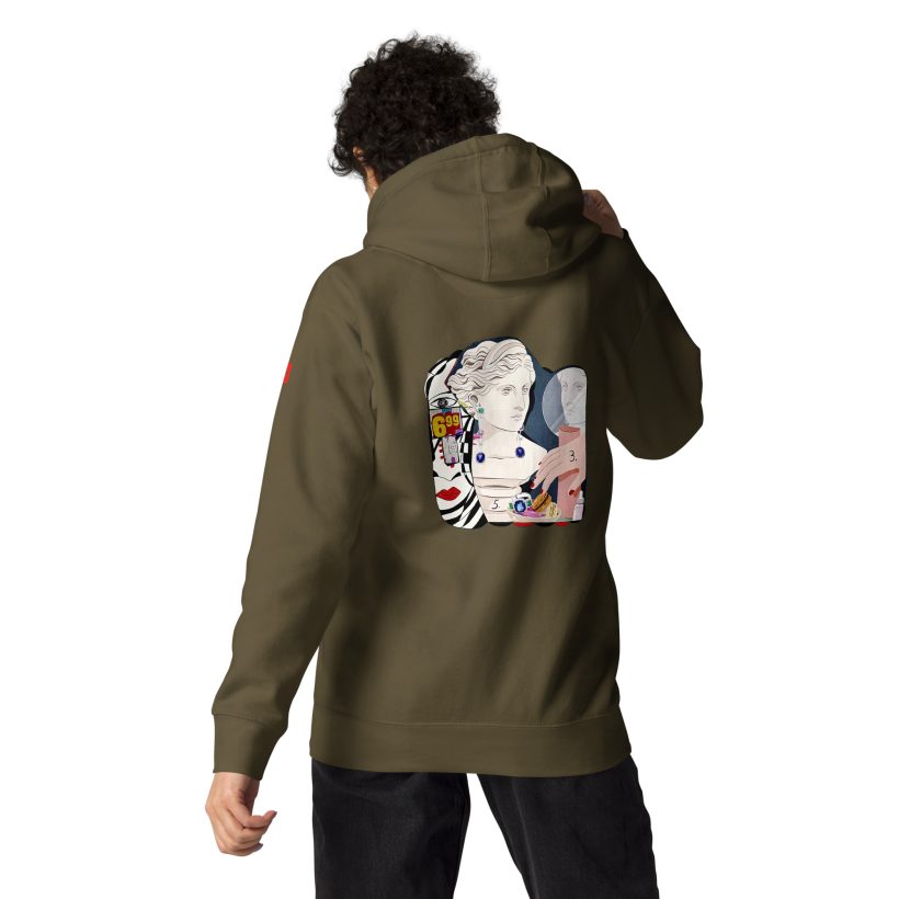 MILITARY GREEN - Inner Beauty – Unisex Hoodie by Lluís Barbadillo MILITARY GREEN - Inner Beauty – Unisex Hoodie by Lluís Barbadillo