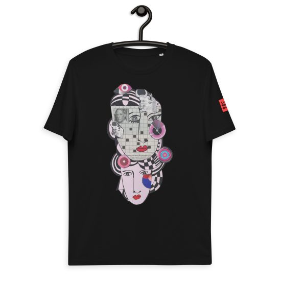 BLACK - Circles - Unisex organic cotton t-shirt - Lluís Barbadillo
