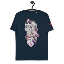 FRENCH NAVY - Circles - Unisex organic cotton t-shirt - Lluís Barbadillo FRENCH NAVY - Circles - Unisex organic cotton t-shirt - Lluís Barbadillo