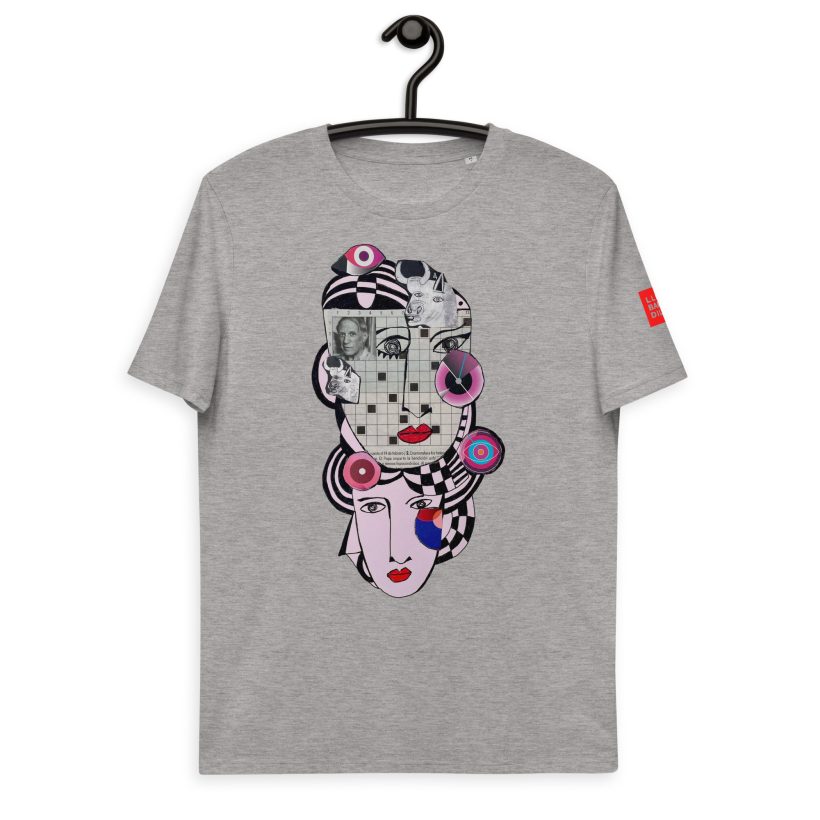 HEATHER GREY - Circles - Unisex organic cotton t-shirt - Lluís Barbadillo HEATHER GREY - Circles - Unisex organic cotton t-shirt - Lluís Barbadillo