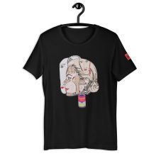 BLACK - Double Look Unisex T-Shirt Artistic Statement - Lluís Barbadillo