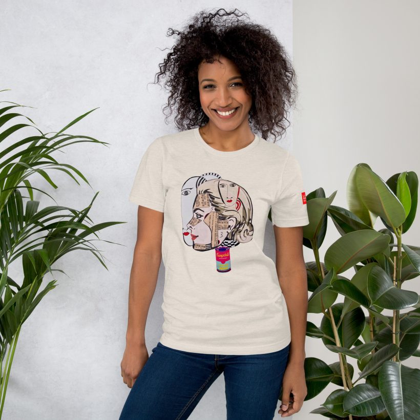HEATHER DUST - Double Look Unisex T-Shirt Artistic Statement - Lluís Barbadillo